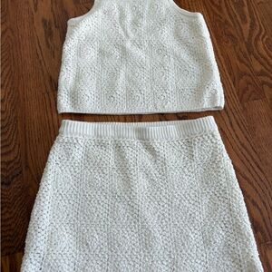 Art Class White Textured Knitwear